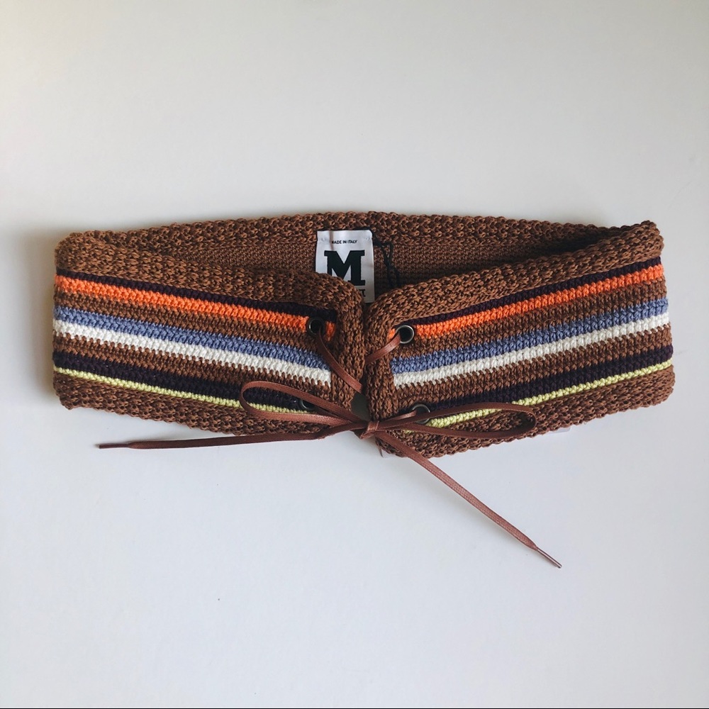 MISSONI KNIT STRIPED MULTICOLOR BELT